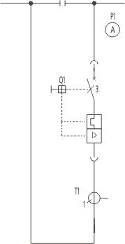 Schemat jednokreskowy szafy sprzęgłowej o głębokości powzej 600mm z wyłącznikami mocy NZM4